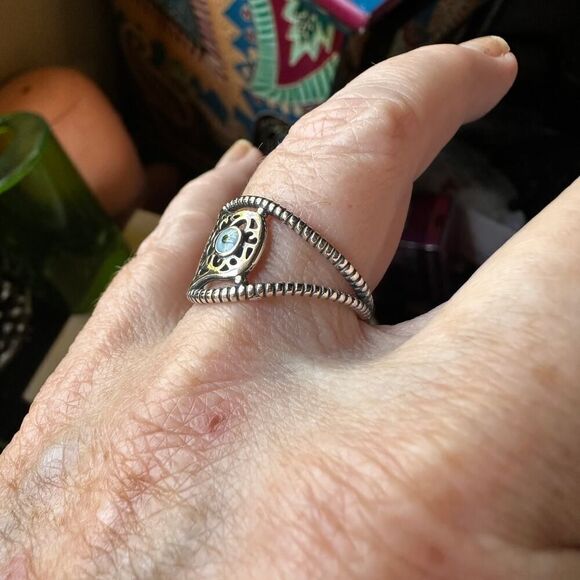 925 Sterling Silver Hamsa Ring - Picture 6 of 7